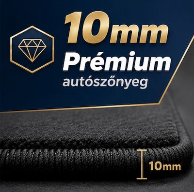 10mm Plüss Szövet PRÉMIUM autószőnyegek