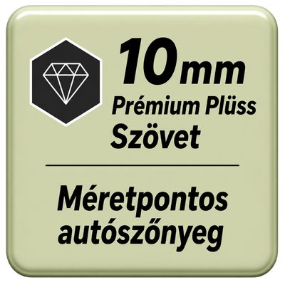 10mm vastag méretpontos Prémium Plüss Szövet autószőnyegek