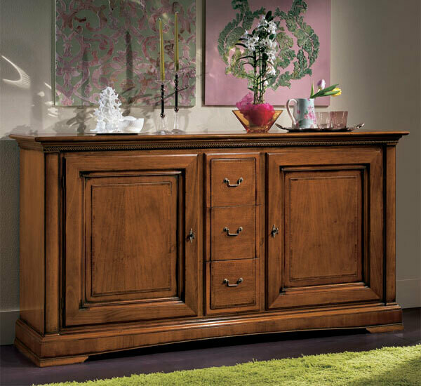 Credenza a due porte in noce