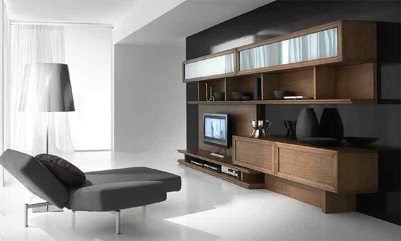 Mobile a parete in rovere