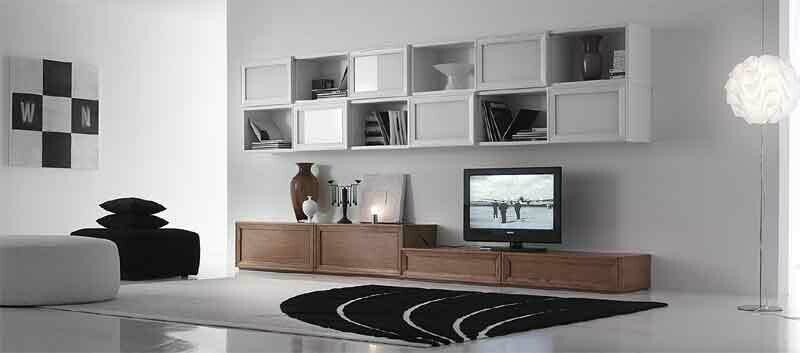Mobile a parete in rovere