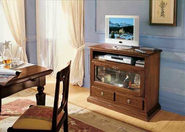 Porta TV con portabottiglie