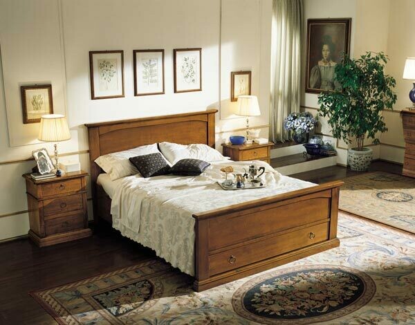 Letto matrimoniale con cassetto estraibile