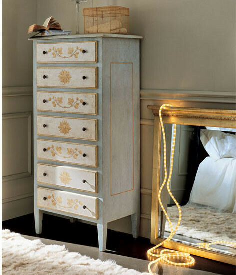 Settimanale con sette cassetti con gambette