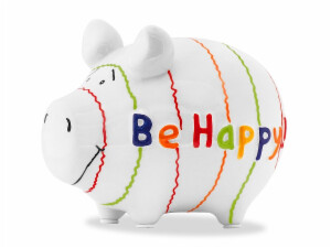 Sparschwein "Be Happy"