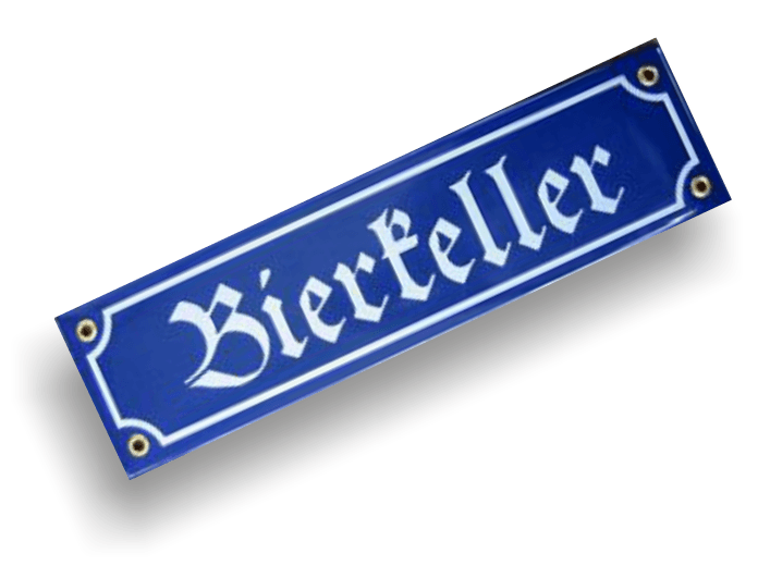 Emaille-Schild "Bierkeller"
