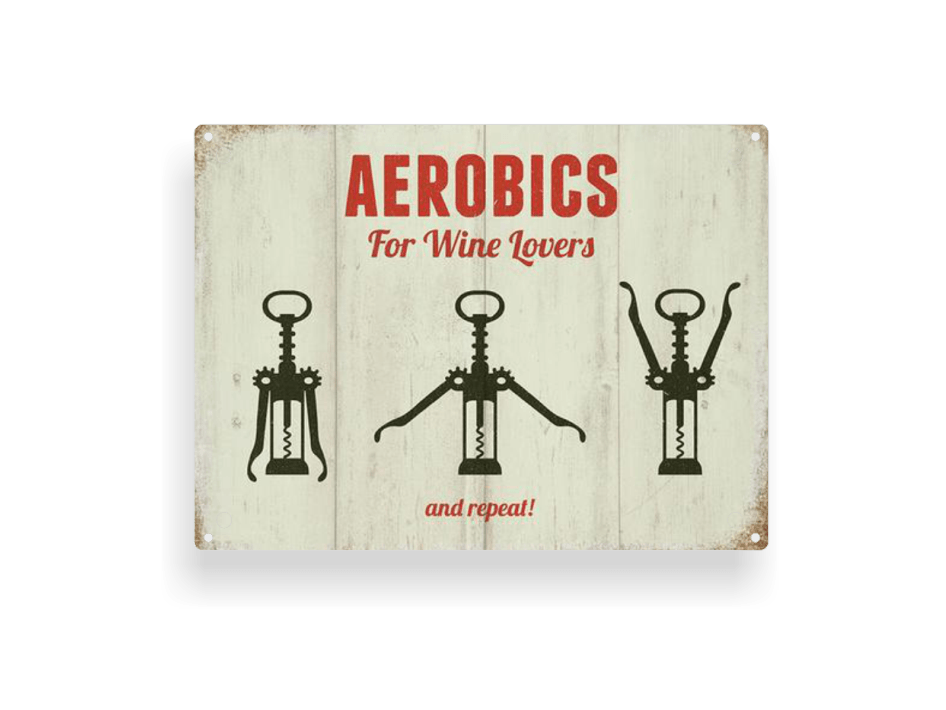 Retro-Schild "Aerobics"