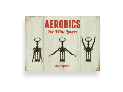 Retro-Schild "Aerobics"