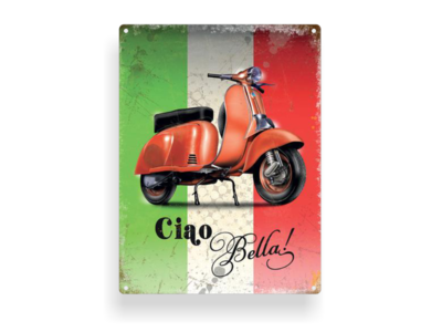 Retro-Schild "Ciao Bella!"