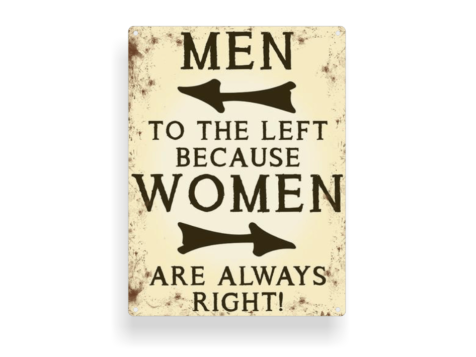 Retro-Schild "Men - Women"