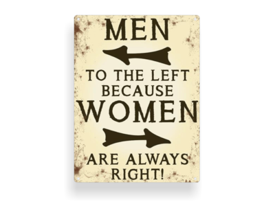 Retro-Schild "Men - Women"