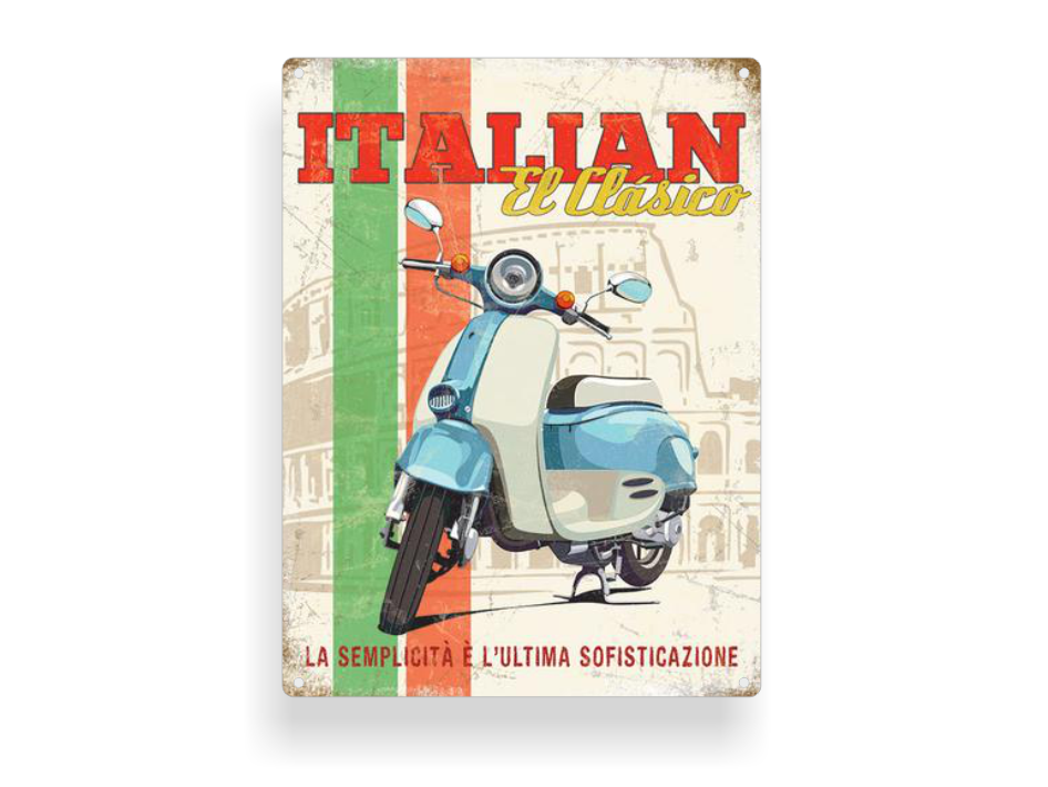 Retro-Schild "Italian clásico"