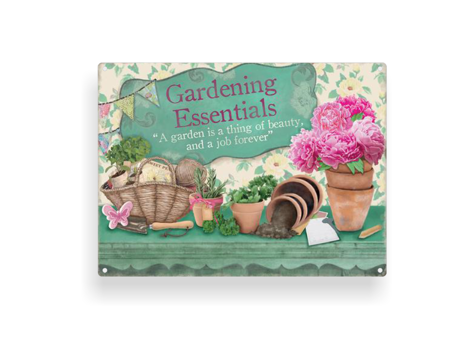 Retro-Schild "Gardening Essentials"