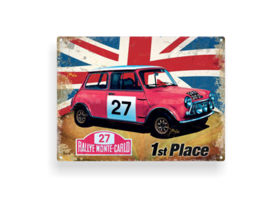 Retro-Schild "Rallye Monte Carlo"