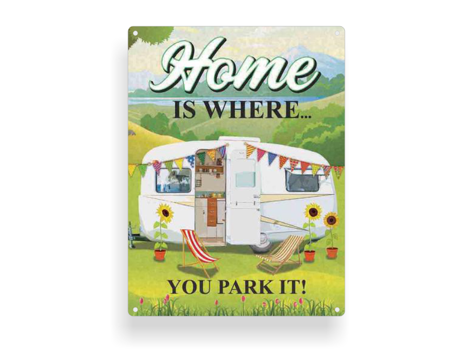 Retro-Schild "Home"