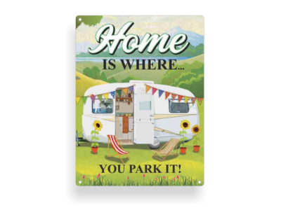 Retro-Schild "Home"