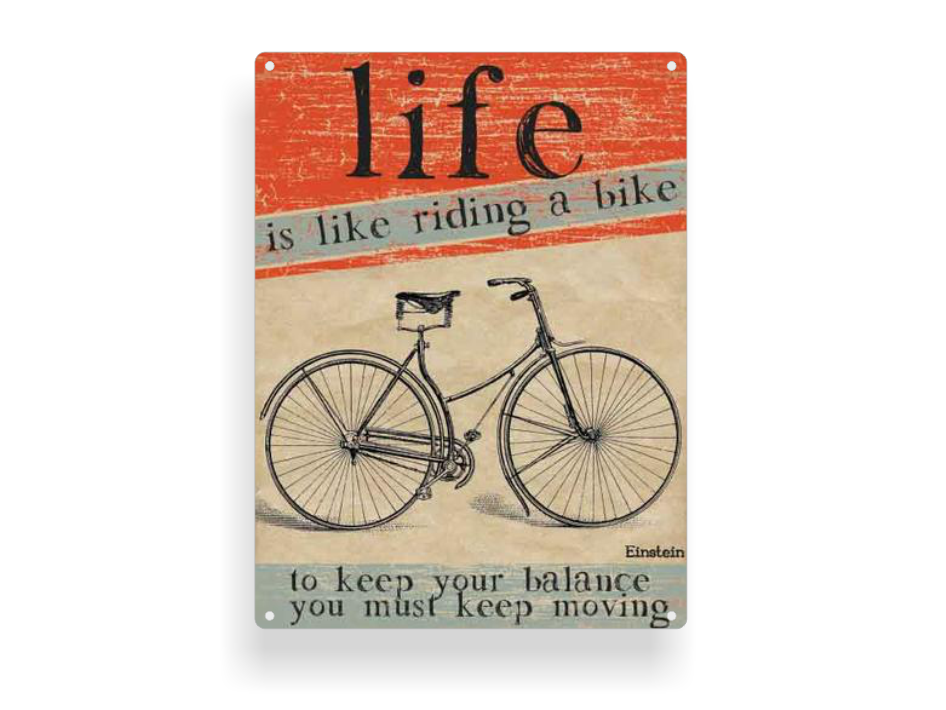 Retro-Schild "Life"