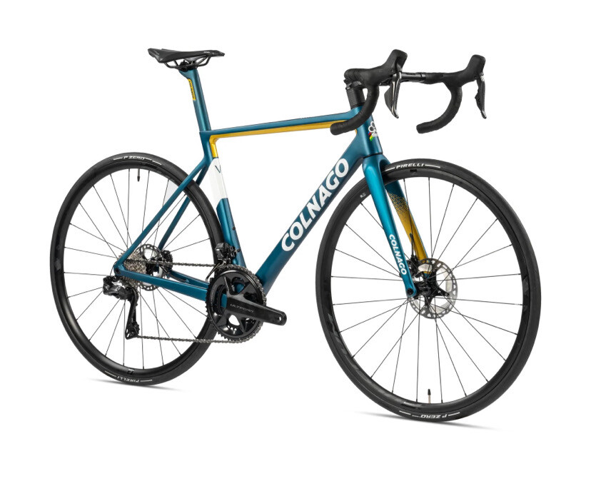 Colnago V3 Disc 2023 Complete Road Bike Shimano Ultegra Di2 12 spd Blue Gold White MKBL