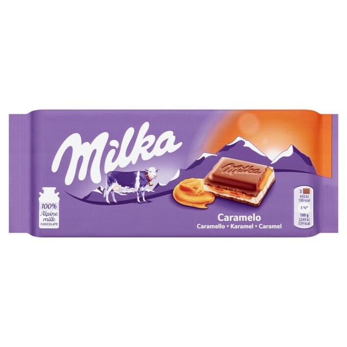 Milka Reep Chocolade Caramel
