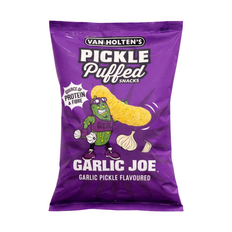 VAN HOLTENS PICKLE PUFFED SNACKS GARLIC JOE 90GM