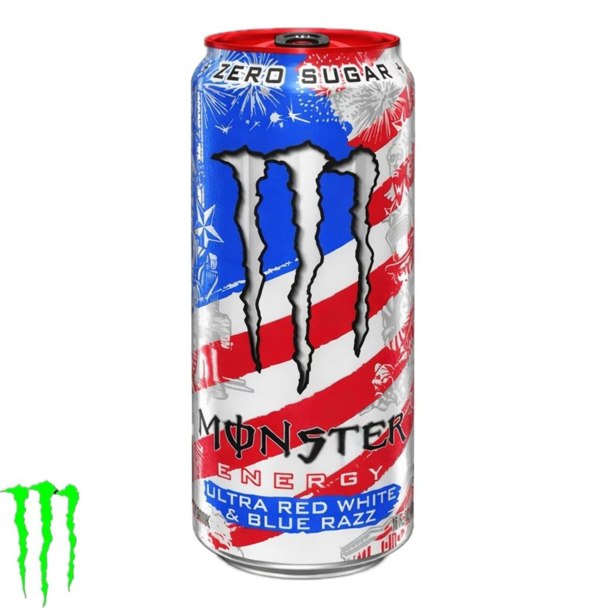 MONSTER ENERGY ULTRA RED WHITE &amp; BLUE RAZZ 473 ML 