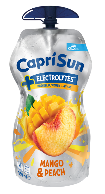 CAPRI SUN ELECTROLYTES MANGO&amp;PEACH 330ML 