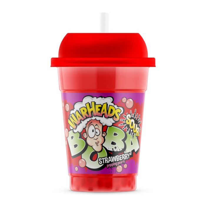 Warheads BOBA Tea (Sour Strawberry)
