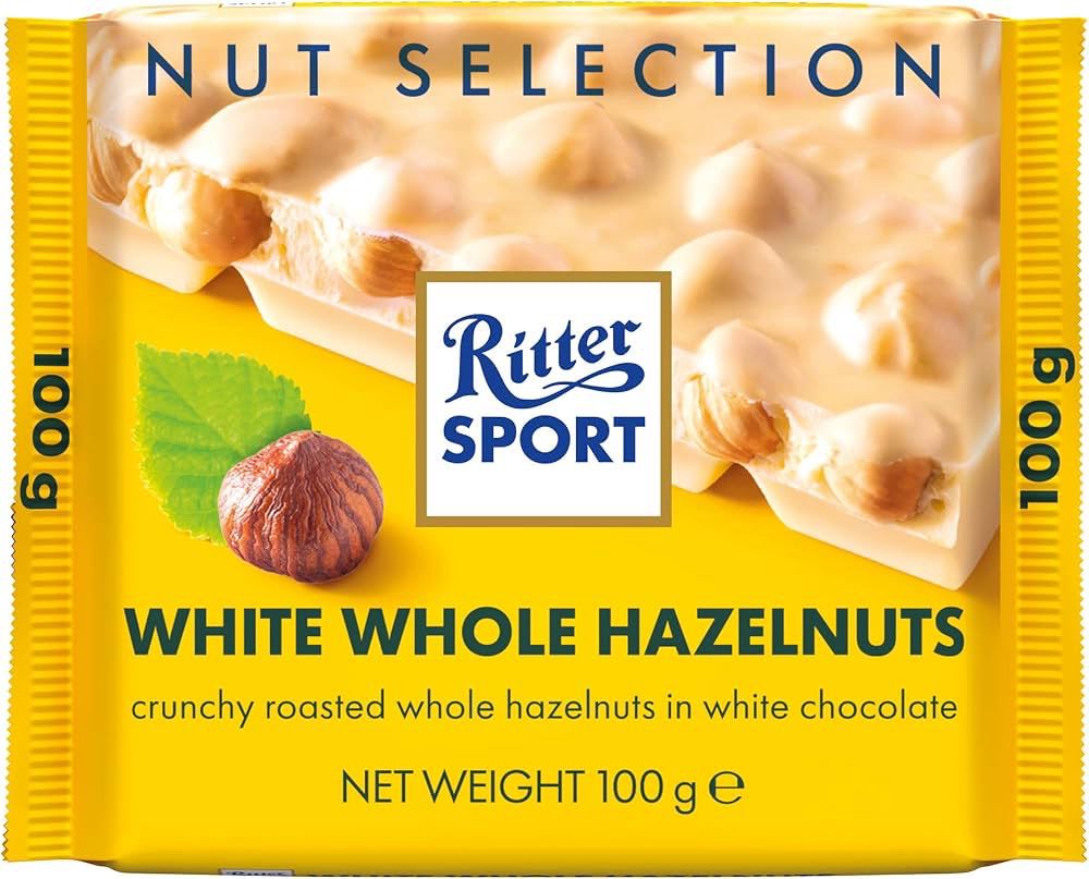 Ritter Sport Wit Hele Hazelnoot Ritter Sport Wit Hele Hazelnoot