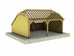 2 Bay A-Depth Garage with Half-Hipped Roof