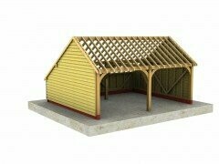 2 Bay A-Depth Garage with Gable Roof