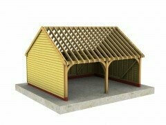2 Bay B-Depth Garage with Gable Roof