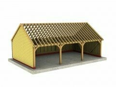 3 Bay B-Depth Garage with Gable Roof