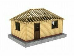 2 Bay Workshop or Home Office with Fully-Hipped Roof