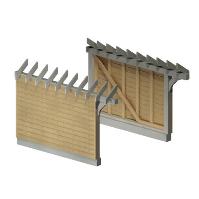 Bay-Wide partition wall to eaves height - for all building types