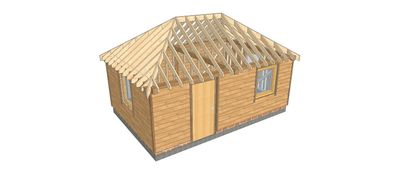 2 Bay Workshop or Home Office with Fully-Hipped Roof 2 Bay Workshop or Home Office with Fully-Hipped Roof