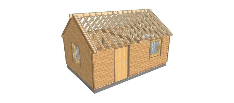 2 Bay Workshop or Home Office with Gable Roof 2 Bay Workshop or Home Office with Gable Roof