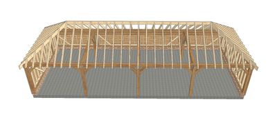 4 Bay A-Depth Garage with Fully-Hipped Roof 4 Bay A-Depth Garage with Fully-Hipped Roof