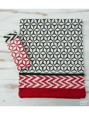 Tafellinnen Red&amp;Black Windy Hill