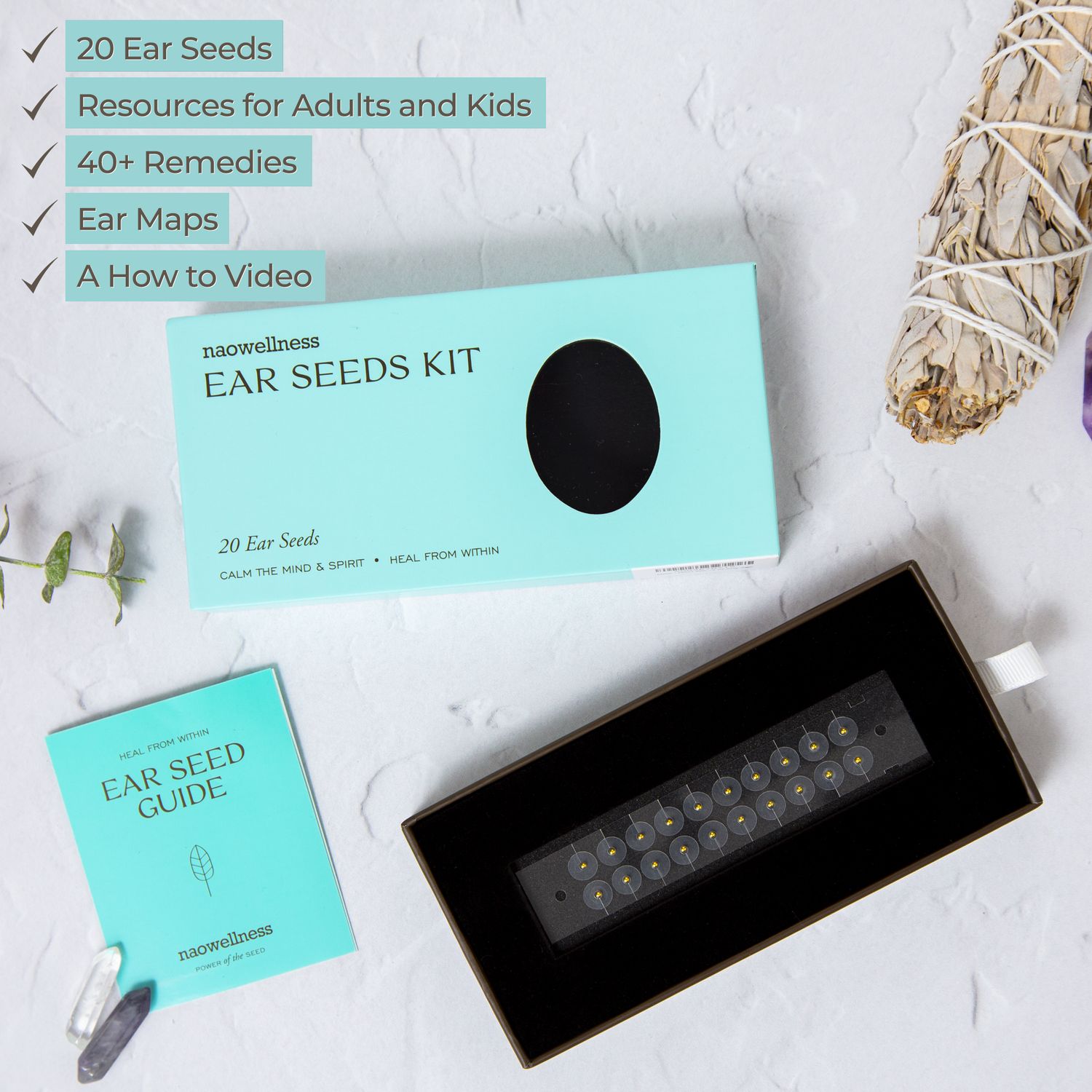 24K Gold Ear Seed Kit - New Packing