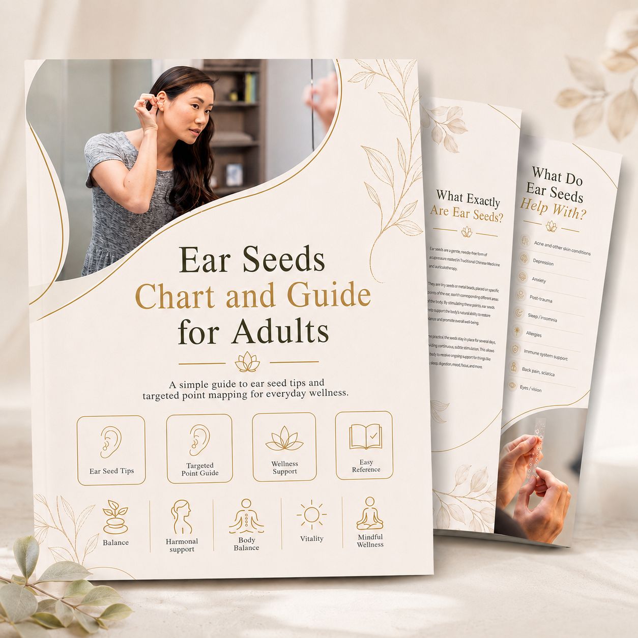 Ear Seeds Ear Acupressure Made Simple: 50+ healing remedies in ONE Guide, How-To Videos, Placement Charts, FAQs, 101 workshop