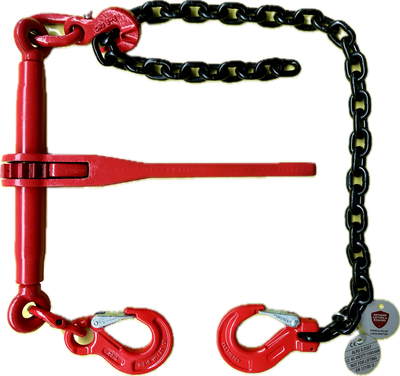 SET spanketting met 1 klephaak + Ratelspanner met inkort en klephaak