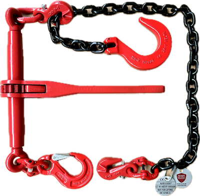 SET spanketting met gieterij -en inkorthaak + Ratelspanner met inkort -en klephaak SET spanketting met gieterij -en inkorthaak + Ratelspanner met inkort -en klephaak