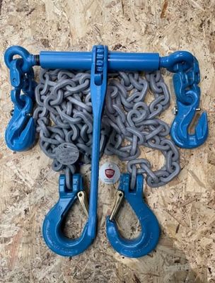 SET spanketting 10mm - grade 120 met 2 klephaken + Ratelspanner