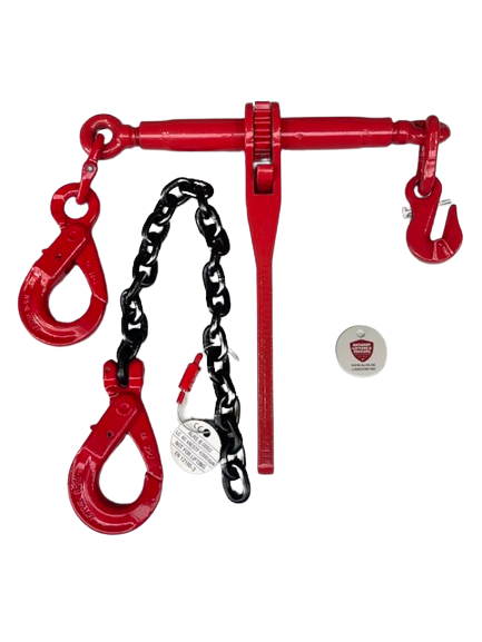 SET spanketting met 1 veiligheidshaak + Ratelspanner met inkort en veiligheidshaak SET spanketting met 1 veiligheidshaak + Ratelspanner met inkort en veiligheidshaak