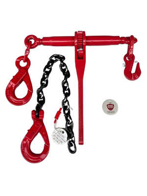 SET spanketting met 1 veiligheidshaak + Ratelspanner met inkort en veiligheidshaak