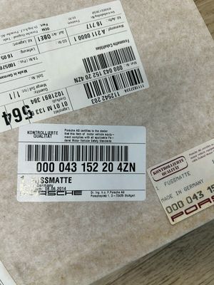 Set matten Porsche 964 00004315220 4zn