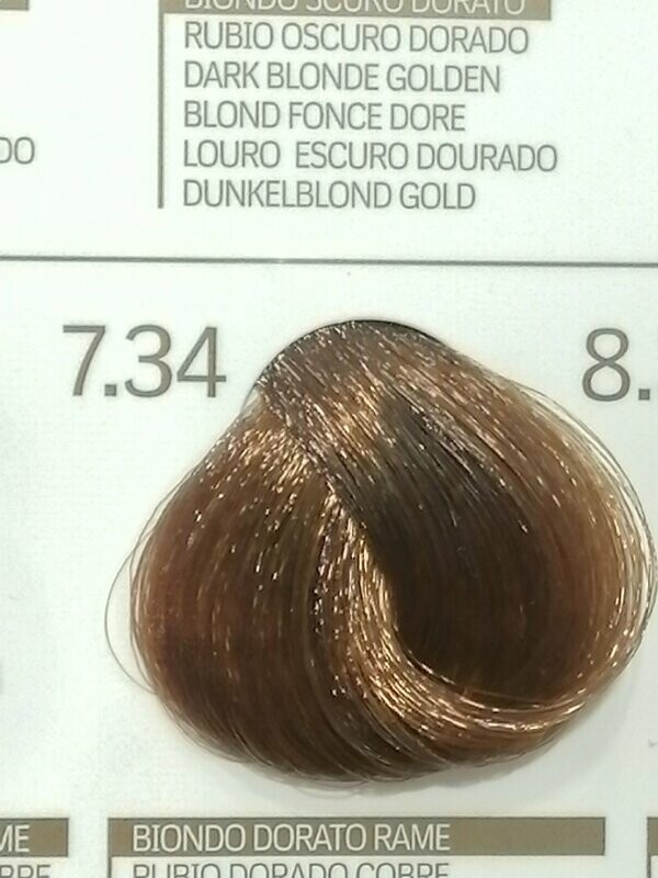 COLOR LUX RUBIO DORADO COBRE 7.34