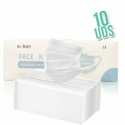 WOKON MASCARILLA HIGIENICA 3 CAPAS BLANCA 10 UDS GB/T32610-2016