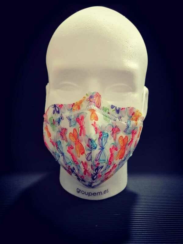 MASCARILLA REUTILIZABLE BUTTERFLY HOMOLOGADA ADULTO/INFANTIL