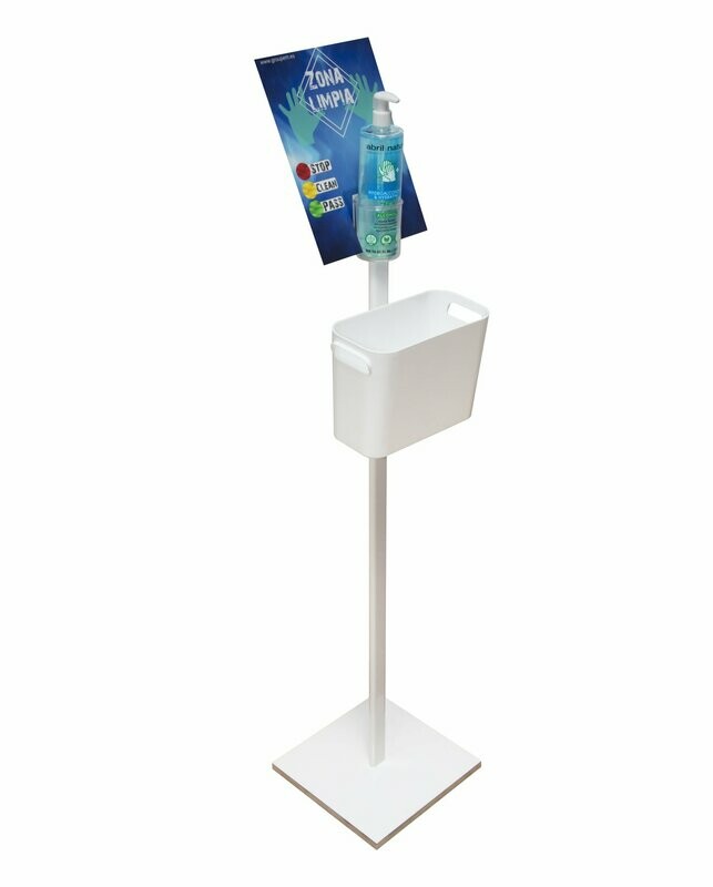 GROUPEM TOTEM PIE SOPORTE GEL HIDROALCOHOLICO PARA GEL ABRIL ET NATURE